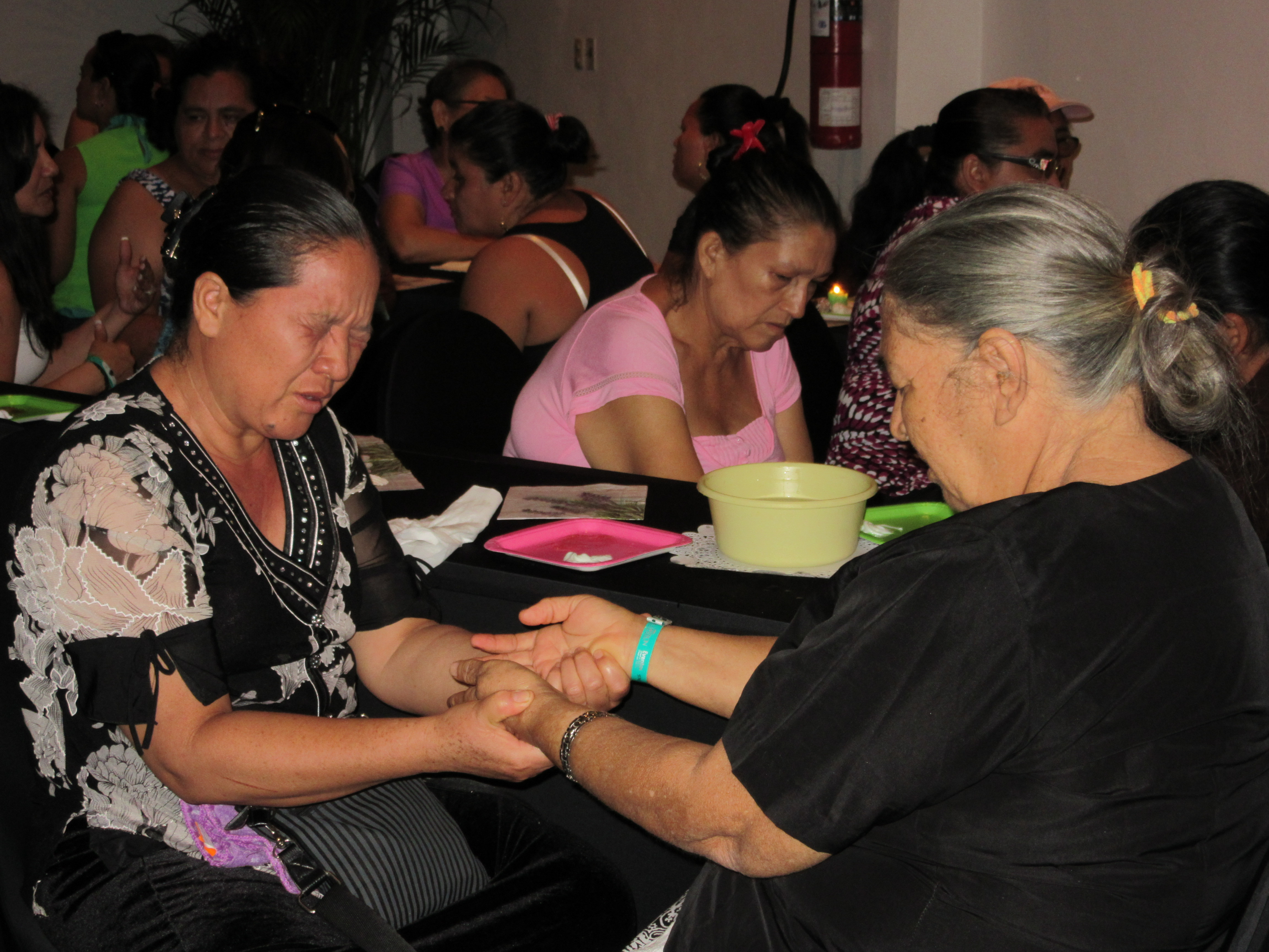 Wives connecting with God and each other during "Spa"