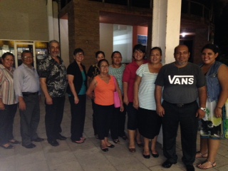 Pastor Guzman, Sister Cecilia, 2 Daughters and 3 Leaders with Ron, Luan and Pastor Gabriel