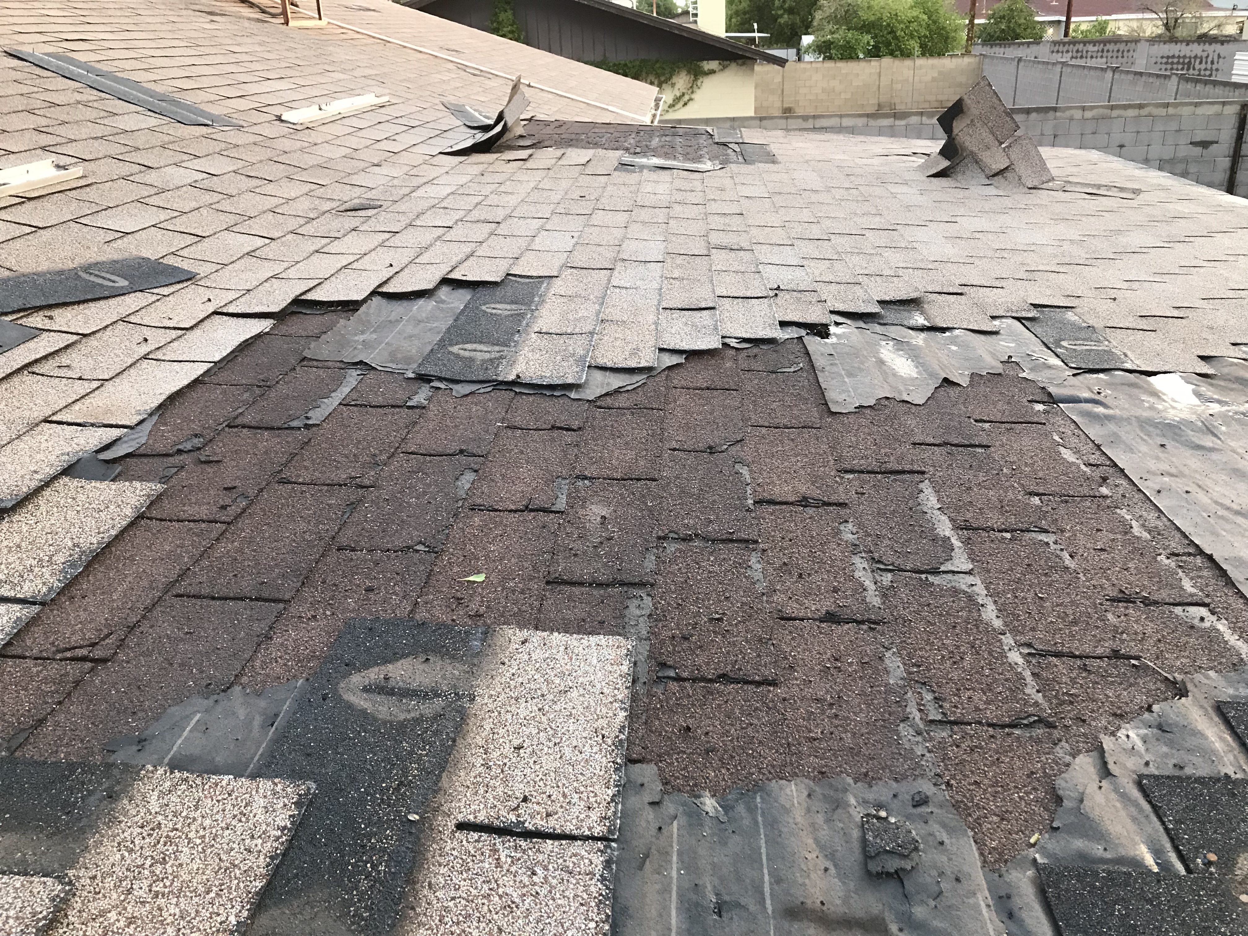 Shingles missing after Monsoon